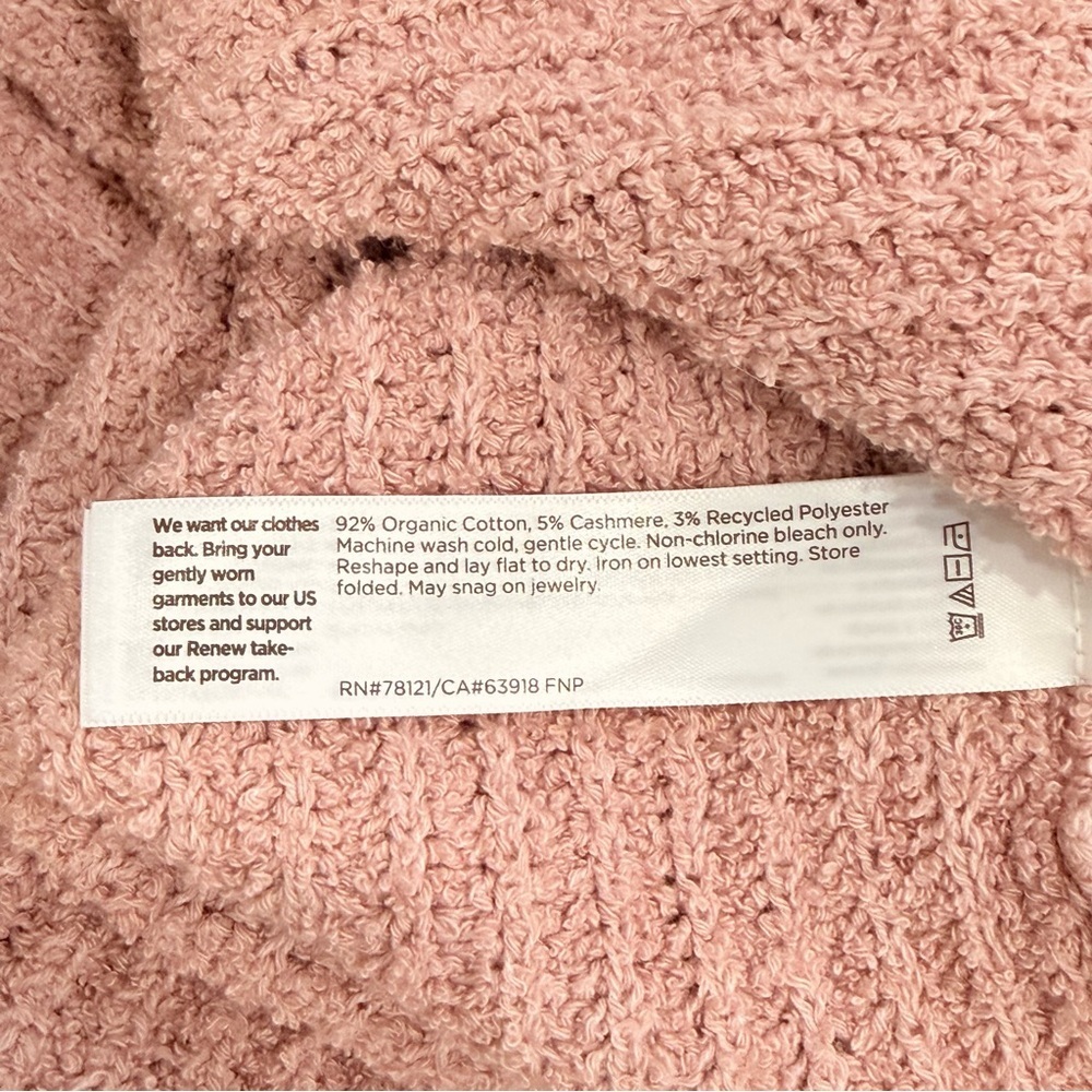 Eileen Fisher Women’s Organic Cotton Cashmere Fluff V-Neck Sweater Opal Pink NWT - Picture 13 of 13